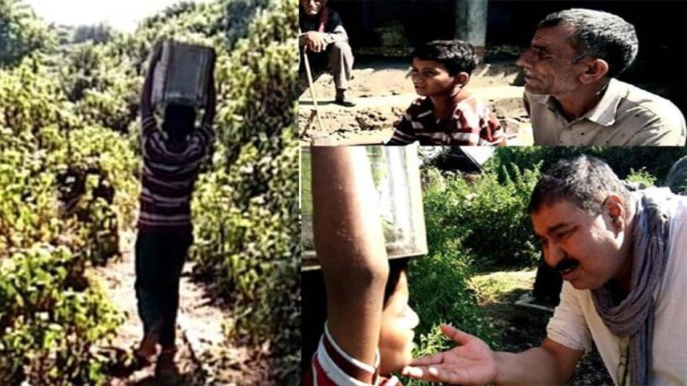 सिर पर बिरोजे के टीन संग जंगल मे अकेले 14 साल के भजन