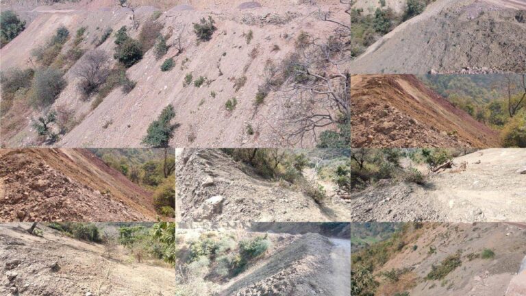 गुनाई-मसुलखाना सड़क चौड़ा करने के लिए वनविभाग से नहीं ली NOC,वन भूमि को बनाया डंपिग साइट