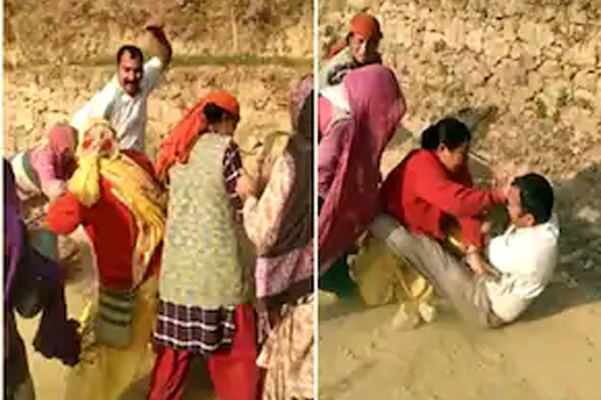 मंडी में महिलाओं का कहर, जमीन मालिक को पत्थर और लाठियों से धुना
