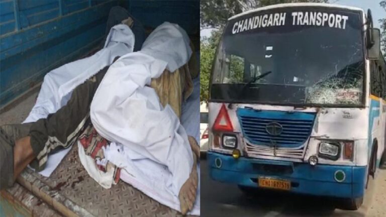 हिमाचल से आ रही CTU की बस ने 4 लोगों को कुचला, तीन की मौत