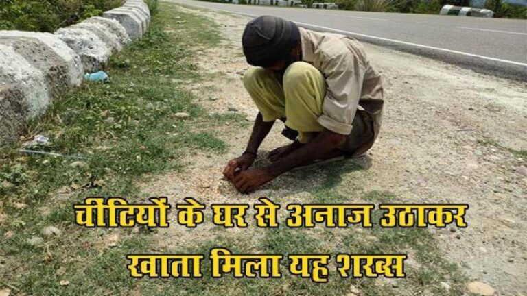 चींटियों के घर से अनाज उठाकर खाता मिला यह शख्स