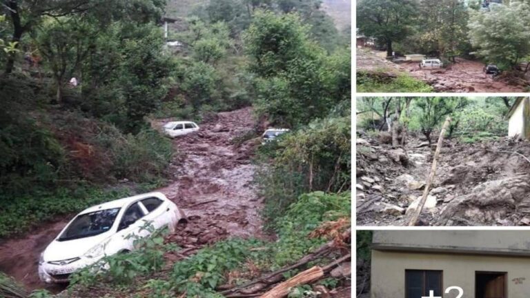 अर्की तहसील के कन्धर गांव में बादल फटने से भारी नुकसान