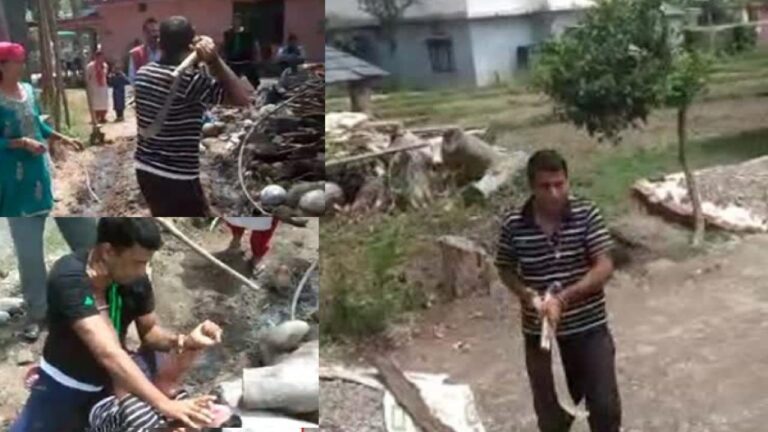 युवक ने दराट से हमला कर बुजुर्ग को किया लहूलुहान