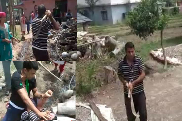 युवक ने दराट से हमला कर बुजुर्ग को किया लहूलुहान