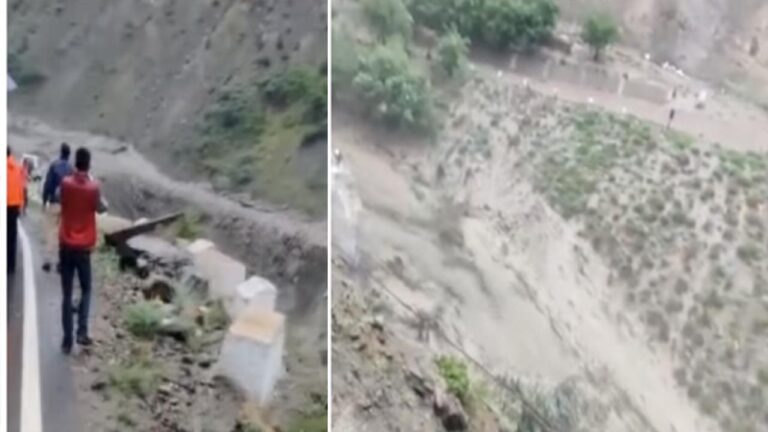 किन्नौर: तोजिंन नाले में भारी बारिश के कारण दो गाड़ियां बही