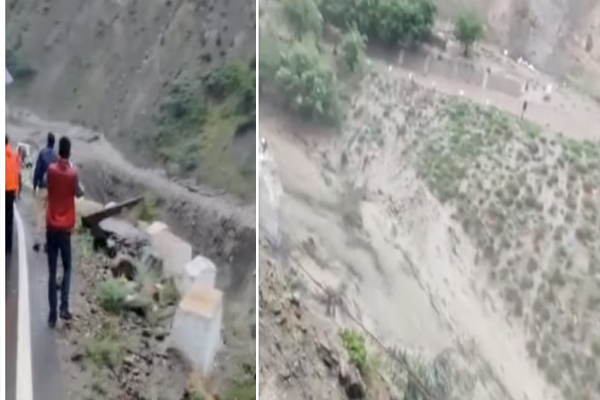 किन्नौर: तोजिंन नाले में भारी बारिश के कारण दो गाड़ियां बही