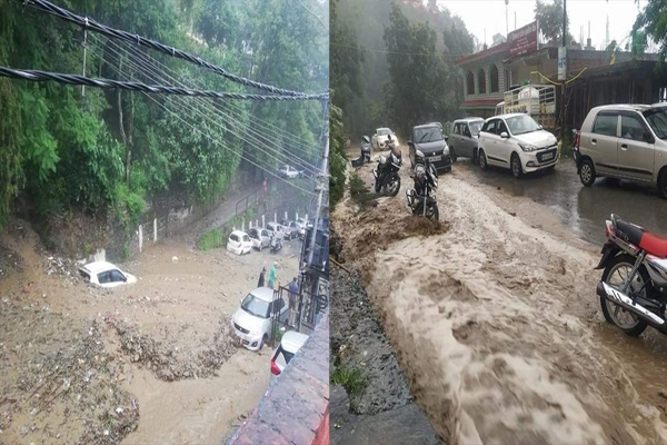 चंबा में भारी बारिश ने मचाई तबाही, मलबे में दबे वाहन, घरों में घुसा पानी