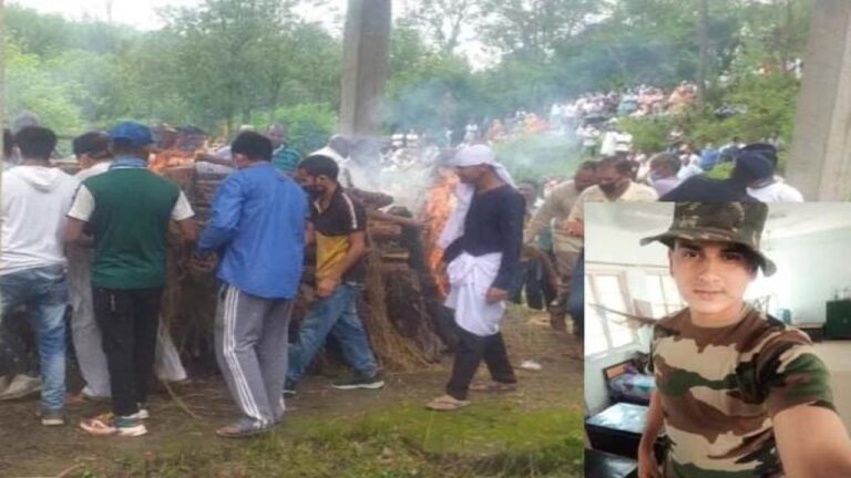 माइन ब्लास्ट के दौरान शहीद हुए वीर सपूत कमल देव वैद्य पंचतत्व में विलीन