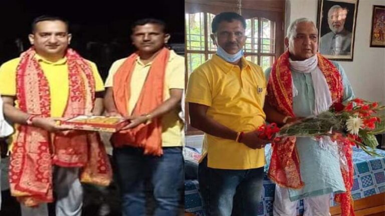 राणा के वर्धहस्त से OBC आयोग के चेयरमैन बने रामलोक ने धवाला से लिया आशीर्वाद, मंडल महामंत्री ने दिया इस्तीफा