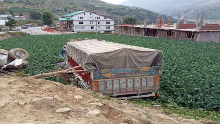 खड़ी कार को टक्कर मारने के बाद खेत में उतरा ट्रक, चालक की मौत