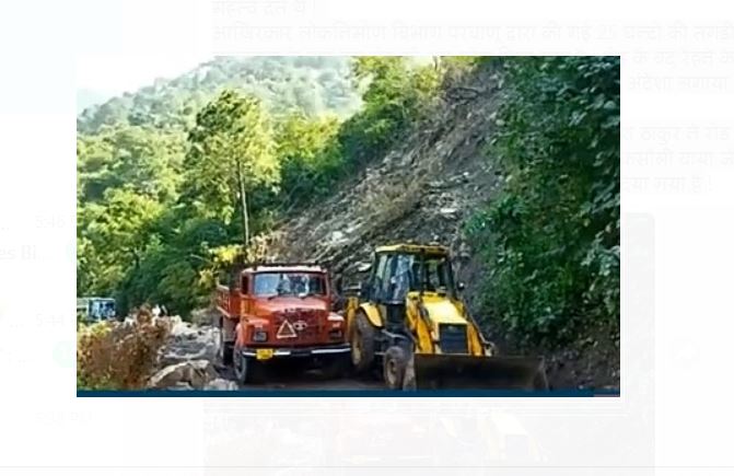 परवाणू वाया जँगेशु कसौली मार्ग 25 घंटे बाद खुला