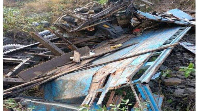 राजगढ़: खाई में गिरा ट्रक, पंजाब के चालक की मौत, एक घायल