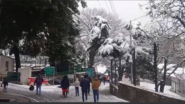 सोलन, चायल व कसौली में बर्फबारी,चहके सैलानी