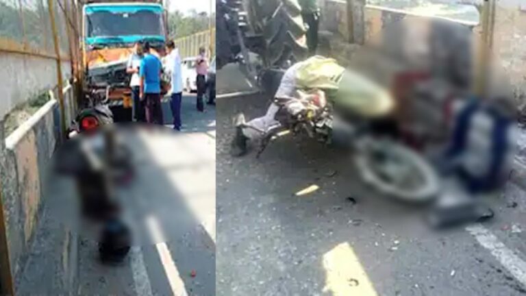 देहरा में ब्यास पुल से टकराई बाइक:युवक का सिर धड़ से हुआ अलग, मौक पर मौत, 1 महिला गंभीर घायल