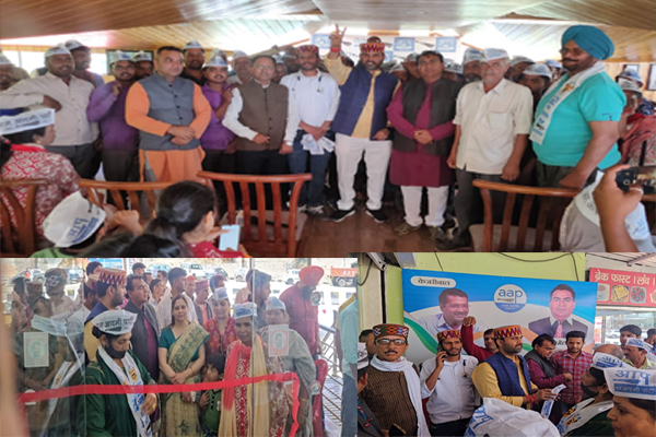 कसौली: धर्मपुर में खुला आप का कार्यालय,धर्मपुर व सुबाथु में 100 से अधिक ने थामा आप का दामन