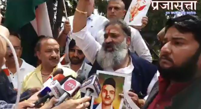 एन्टी टेररिस्ट फ्रंट ने शिमला में फूंका खालिस्तान का झंडा