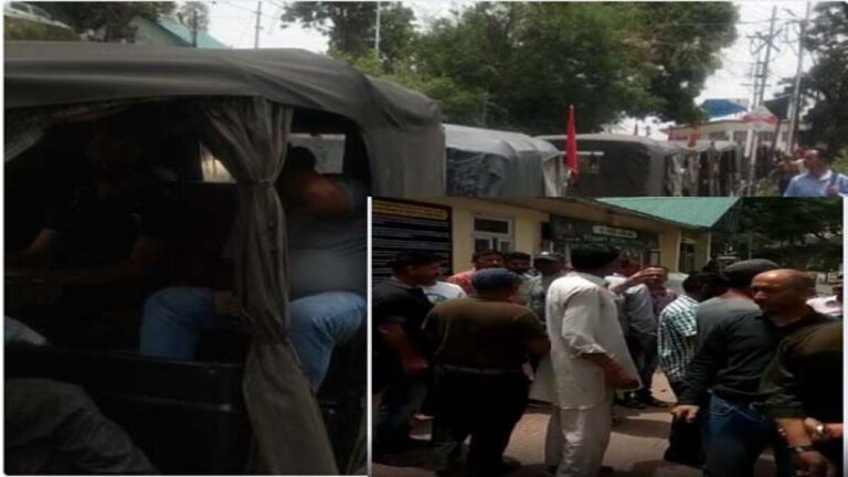 सोलन: ऑटो चालक की पिटाई के बाद ऑटो यूनियन का सिटी पुलिस चौकी में हंगामा