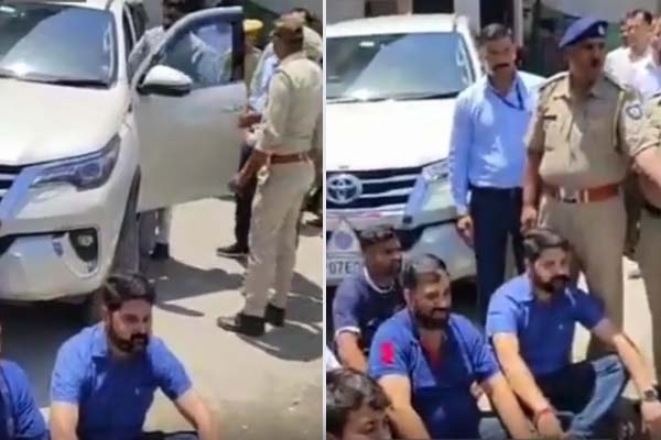 ऊना में युवा कांग्रेस ने घेरी वन मंत्री राकेश पठानिया की गाड़ी, जमकर की नारेबाजी