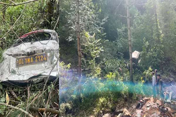 बंजार में दर्दनाक हादसा, खड्ड में गिरी कार, 4 पर्यटकों की मौत, 3 घायल