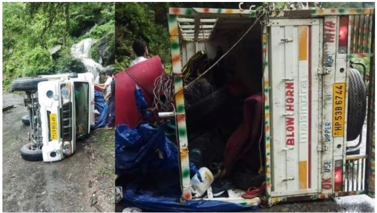 सड़क पर पलटी जीप, एक की मौत, छह घायल