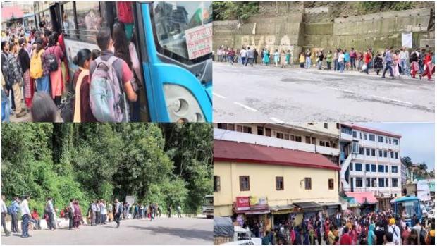 शिमला शहर में थमे निजी बसों के पहिये, यात्री , विद्यार्थी और कर्मचारी परेशान