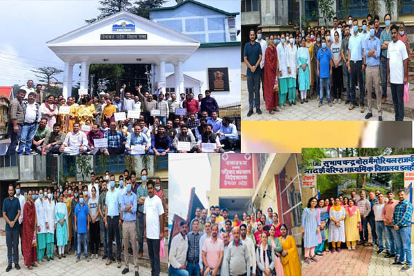 नई पेंशन स्कीम कर्मचारी महासंघ ने चारों लोकसभा क्षेत्त्रों में शुरू किया क्रमिक अनशन