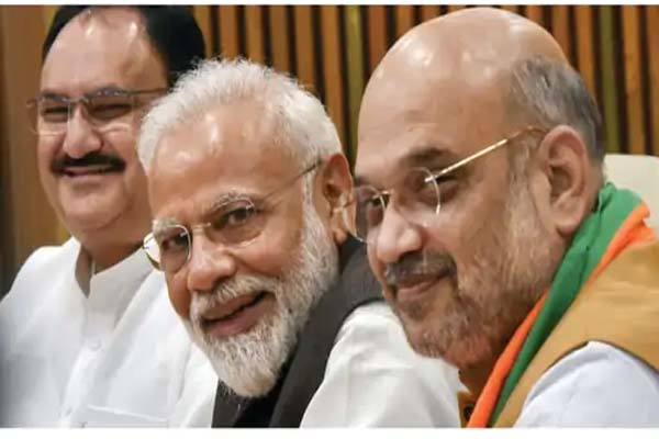 प्रधानमंत्री नरेंद्र मोदी, भाजपा अध्यक्ष जेपी नड्डा, केंद्रीय गृह मंत्री अमित शाह की तिकड़ी