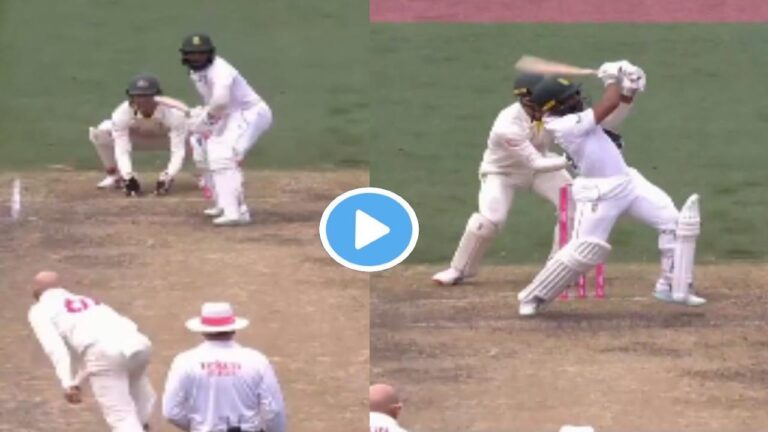 AUS Vs SA 3rd Test Temba Bavuma Nathon Lyon Six