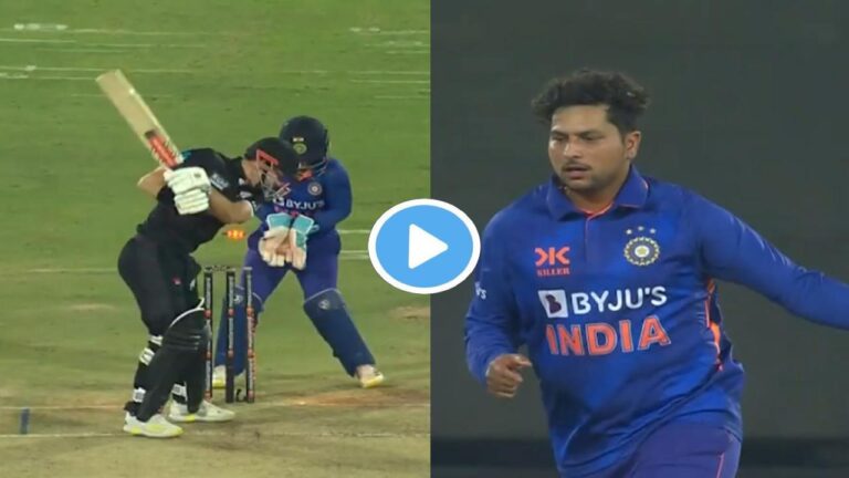 IND Vs NZ Kuldeep Yadav Henry Nicholls1