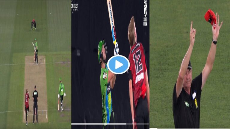 Big Bash League Wonders Umpire Gave A Six Without Crossing Boundary