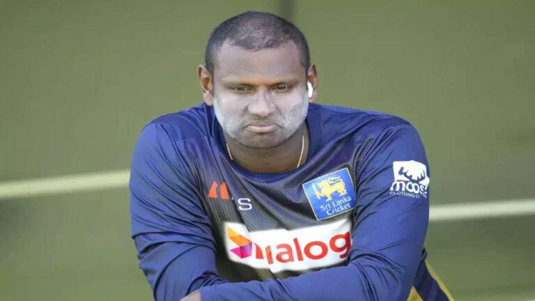 NZ Vs SL Angelo Mathews