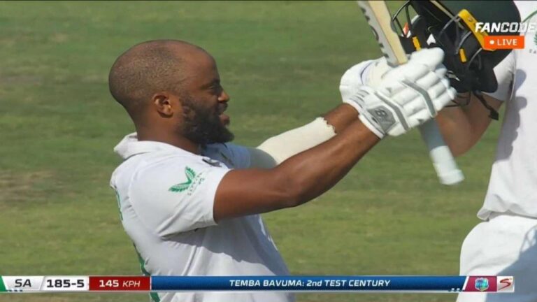 SA Vs WI Temba Bavuma Century