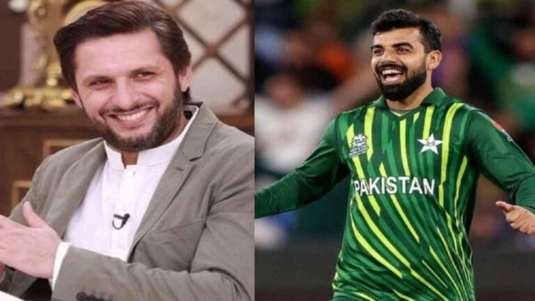 Shadab Khan Shahid Afridi PAK Vs AFG
