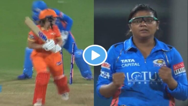 WPL 2023 GG Vs MI Saika Ishaque Annabel Sutherland1