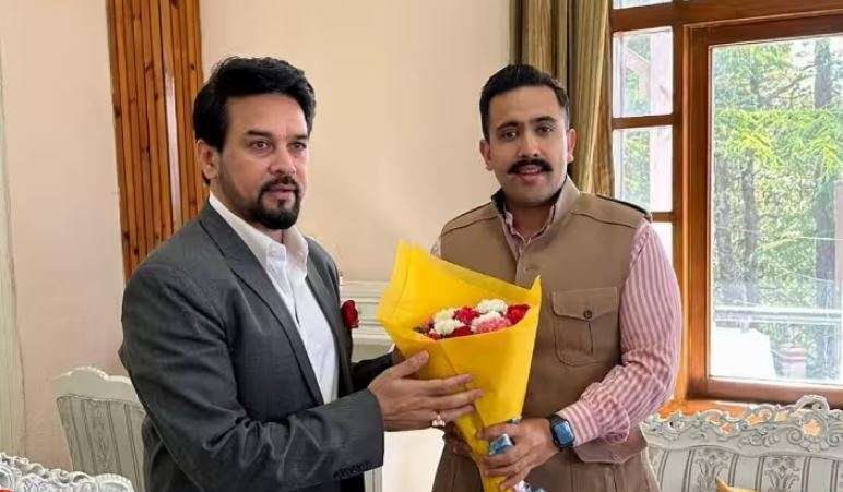 केंद्रीय मंत्री अनुराग ठाकुर से मिले मंत्री विक्रमादित्य सिंह, स्पोर्ट्स इंफ्रास्ट्रक्चर विकसित करने के लिए माँगा सहयोग