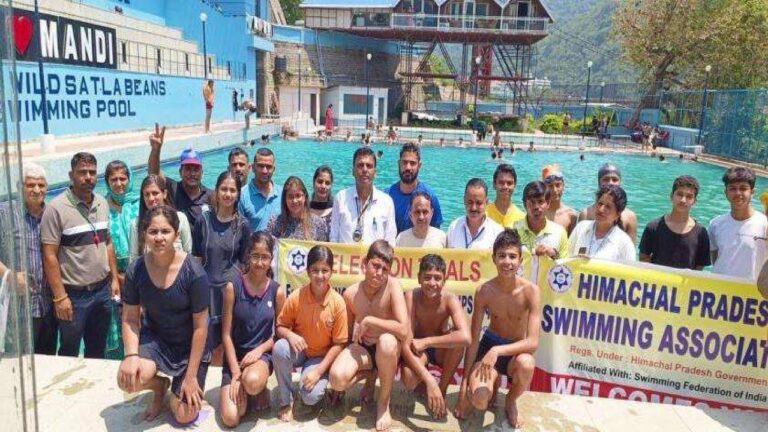 मंडी में राष्ट्रीय स्विमिंग चैंपियनशिप की प्रतियोगिता के लिए हुआ खिलाड़ियों का चयन