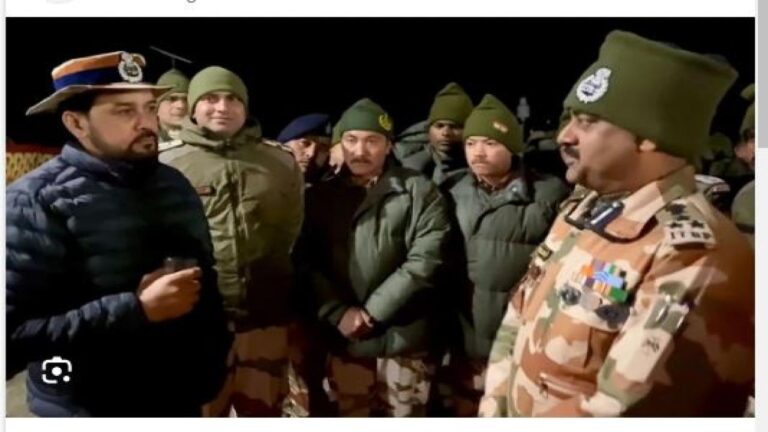 केंद्रीय मंत्री अनुराग ठाकुर ने भारत-चीन सीमा पर आईटीबीपी जवानों से की मुलाकात