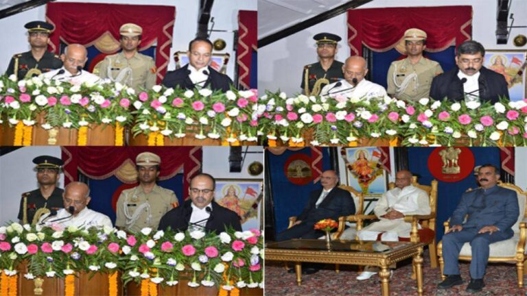 हिमाचल प्रदेश उच्च न्यायालय के नव नियुक्त न्यायाधीशों को राज्यपाल ने दिलाई शपथ
