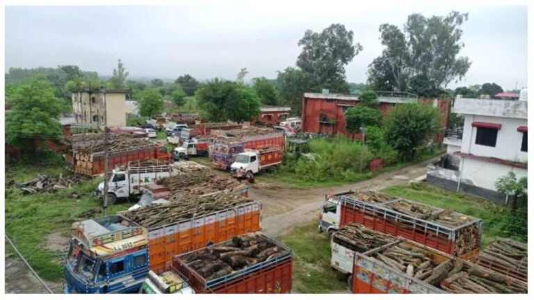 हिमाचल की गगरेट पुलिस ने अवैध रूप से लकड़ी ले जाने वाली छोटी बड़ी 28 गाड़िया जब्त की है। ये गाड़िया जिला कांगड़ा और हमीरपुर के क्षेत्रों से आ रही थी । पुलिस ने अलग अलग जगह पर नाकेबंदी की और इन्हें जब्त कर लिया गया। इन गाड़ियों में ईंधन लकड़ी की आढ़ में इमारती लकड़ी ले जाई जा रही थी। पुलिस ने जब इन गाड़ियों से दस्तावेज मांगे तो ये सब गाड़िया दस्तावेज दिखाने में असफल रही ।