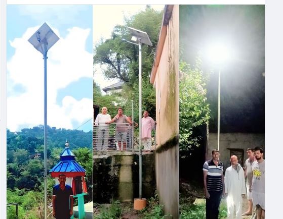 मुख्यमंत्री के आदेश पर धर्मपुर उपमण्डल के आपदा प्रभावित क्षेत्रों में स्थापित हुई 20 सोलर लाईट्स