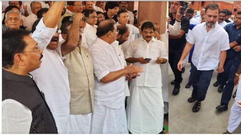 लोकसभा सदस्यता बहाल होने के बाद संसद पहुंचे राहुल गांधी, ‘INDIA’ गठबंधन के सदस्यों ने किया स्वागत
