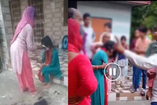 हमीरपुर: महिला का मुंह काला कर पूरे गांव में घुमाया, वीडियो बनाते रहे पड़ोसी
