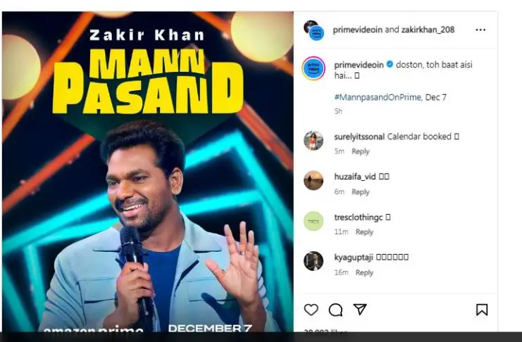 Zakir Khan ने अपने लेटेस्ट स्टैंड-अप स्पेशल, मन पसंद के साथ किया शानदार कमबैक!