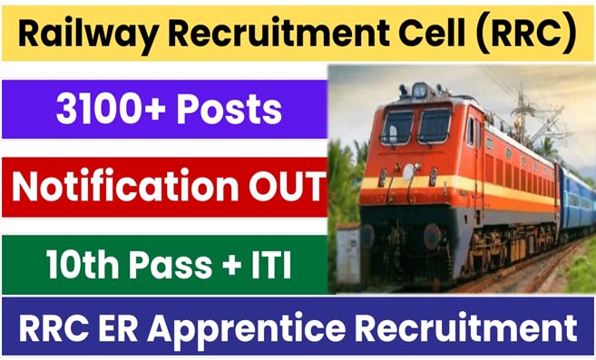 RRC ER Apprentice Recruitment 2024: बेरोजगार युवाओं के लिए सुनहरा अवसर, पूर्वी रेलवे में 3115 अप्रेंटिस पदों पर भर्ती
