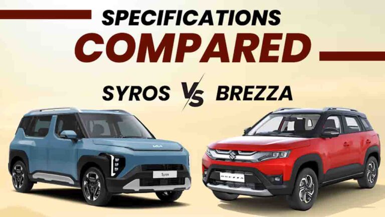 Kia Syros vs Maruti Suzuki Brezza