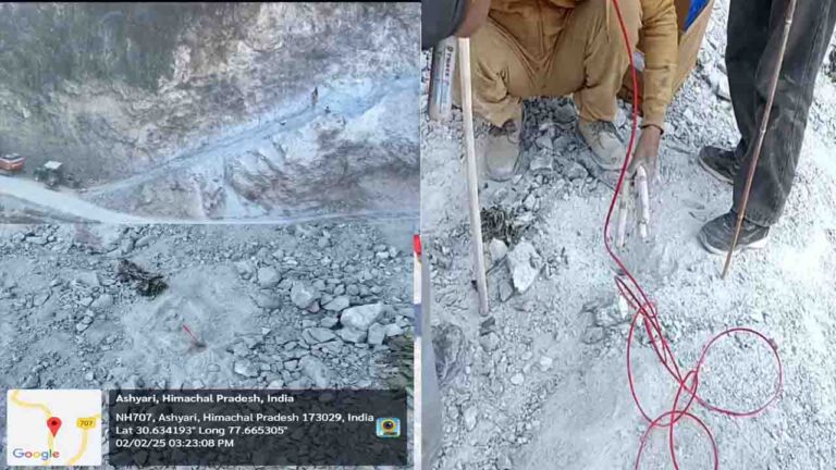 Sirmour: राष्ट्रीय राजमार्ग 707 पर अवैध ब्लास्टिंग, प्रशासन की चुपी पर सवालिया निशान