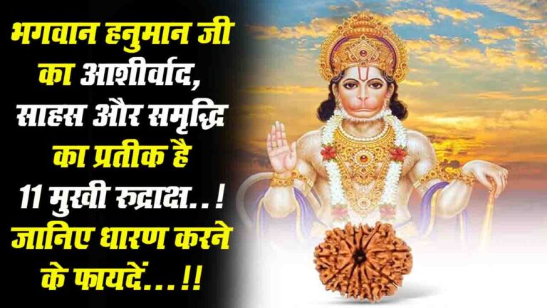 11 Mukhi Rudraksha Benefits: भगवान हनुमान जी का आशीर्वाद, साहस और समृद्धि का प्रतीक है 11 मुखी रुद्राक्ष..!