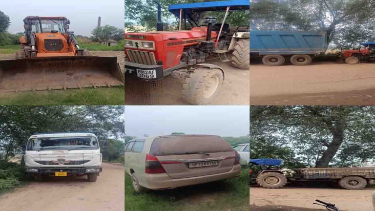 Baddi News: एसपी बद्दी के नेतृत्व में अवैध खनन पर कार्रवाई, जब्त किए वाहन