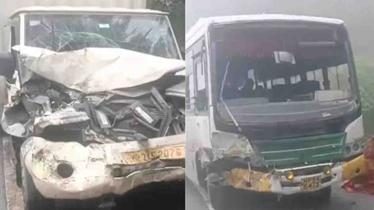 Solan News: सोलन के कैथलीघाट में HRTC बस और पिकअप की टक्कर, चालक गंभीर रूप से घायल