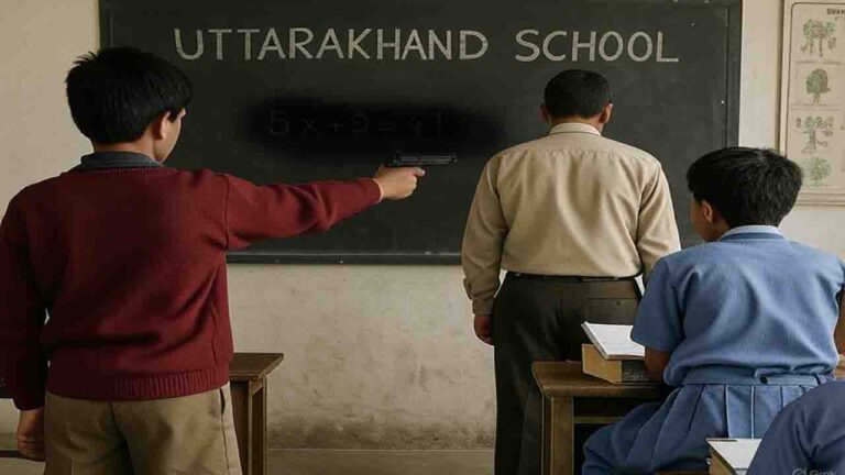 Uttarakhand: सनसनीखेज वारदात: 9वीं के छात्र ने टीचर को मारी गोली, लंच बॉक्स में छुपाया था तमंचा
